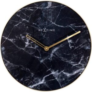 NeXtime – Marble väggklocka 40 cm svart