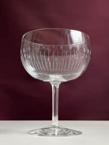 Orrefors Gothenburg – champagneglas coupe i kristall – design Nils Landberg – vintage