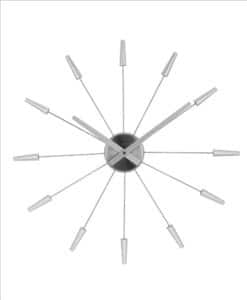 NeXtime – Plug Inn väggklocka 58 cm silver