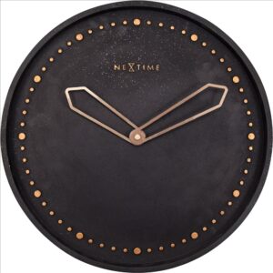 NeXtime – Cross väggklocka Ø 35 cm Svart/Guld