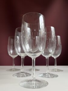 Orrefors Gothenburg – 6 st vinglas – design Nils Landberg – vintage