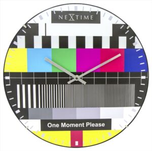 NeXtime – Testpage Dome väggklocka 35 cm Flerfärgad/Glas
