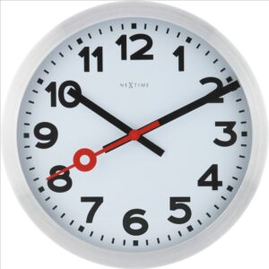 NeXtime – Station Numbers väggklocka Ø 35 cm vit