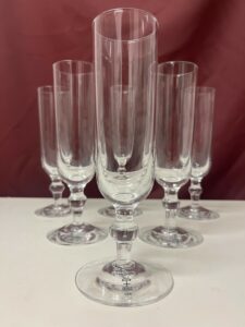 Skruf Gino – 6 st champagneglas i kristall – design Carina Seth Andersson