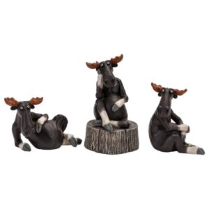 Nääsgränsgården – älg bästa vännerna 3 st H 3.3-5 cm, tomtefigur – design Cecilia Carlsson