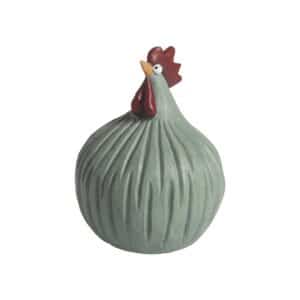 Nääsgränsgården – höna Retro grön, H 12,5 cm, tomtefigur – design Ruth Vetter