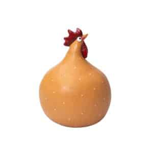 Nääsgränsgården – höna orange H 13 cm, tomtefigur – design Ruth Vetter