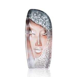 Målerås Masq Ltd – Mystiqua blågrå Ltd Ed 299ex konstglas – design Mats Jonasson