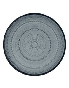 Iittala Kastehelmi – 6 st mattallrikar 248 mm mörkgrå – design Oiva Toikka