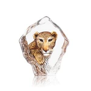 Målerås Wildlife målad – The Big Five Leopard Ltd Ed 299ex konstglas – design Mats Jonasson