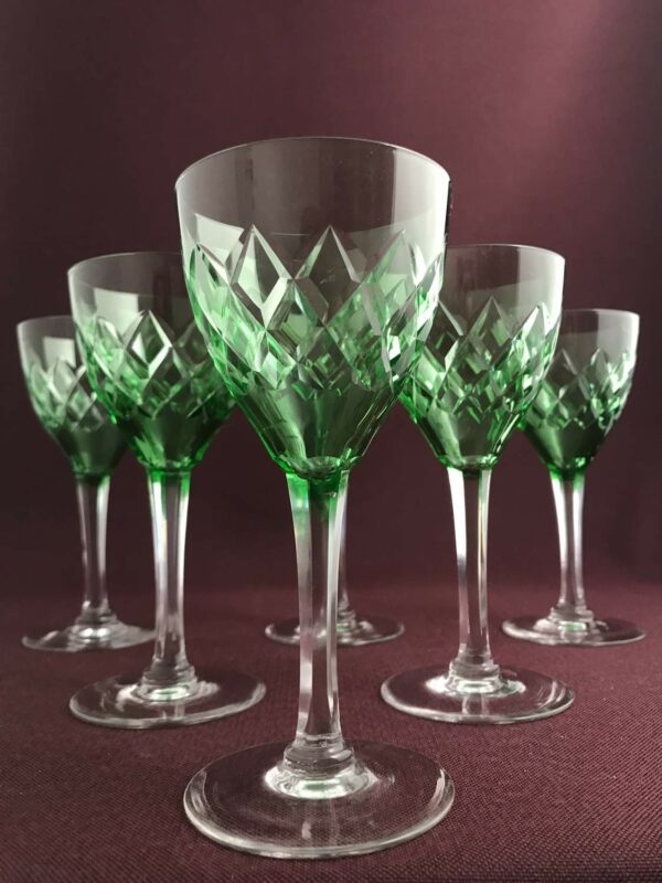 Kosta Boda - Bror - 3 st Vin smaragd gröna glas design Fritz Kallenberg