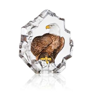 Målerås Wildlife målad – Vithövdad Örn Ltd Ed 299ex konstglas – design Mats Jonasson