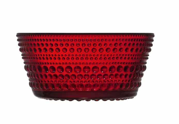 Iittala - Kastehelmi - 6 st Skålar 23 cl Tranbär Design Oiva Toikka