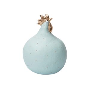 Nääsgränsgården – höna Jade/guld H 13 cm, tomtefigur – design Ruth Vetter