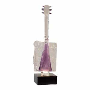 Kosta Boda – konstglas Guitar / Gitarr, Square strings limiterad 60ex – design Kjell Engman