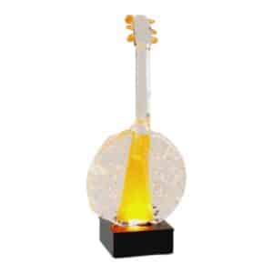 Kosta Boda – konstglas Guitar / Gitarr, Burning strings limiterad 60ex – design Kjell Engman