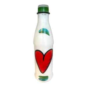 Kosta Boda – konstglas, PET flaska Heart / hjärta – design Ulrica Hydman Vallien – vintage