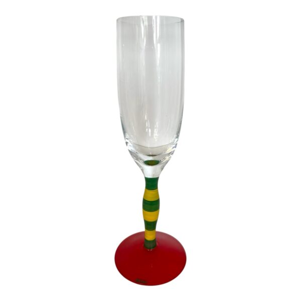 Orrefors - POLKA Clown - Champagne Strut glas Grön / Gul Design Anne Nilsson - Bild 2