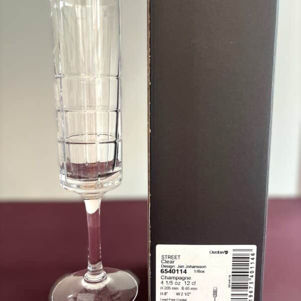 Orrefors - Champagneglas - Street med originalkartong Design Jan Johansson