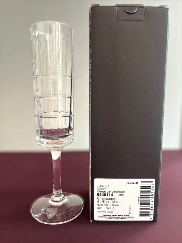Orrefors - Champagneglas - Street med originalkartong Design Jan Johansson
