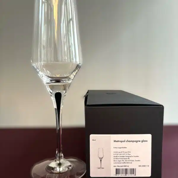 Orrefors - Metropol - Champagneglas i kristall 27 cl - Designer Erika Lagerbielke