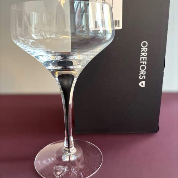 Orrefors - Metropol - Coupe / Champagneglas med originalkartong Design Erika Lagerbielke