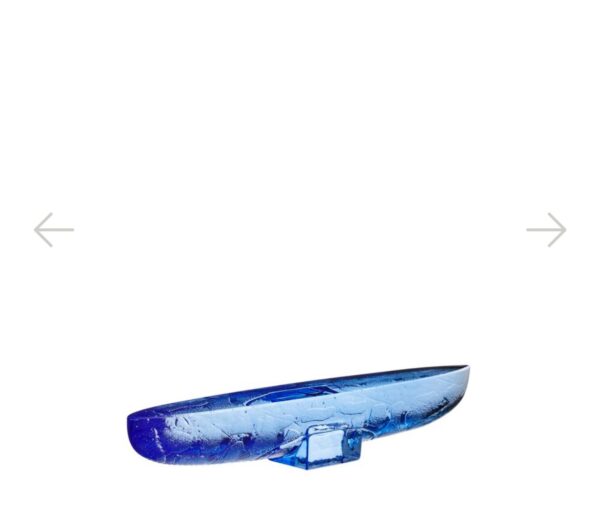Kosta Boda - Konstglas - Boat - Båt Drifter blå Design Bertil Vallien - Bild 2