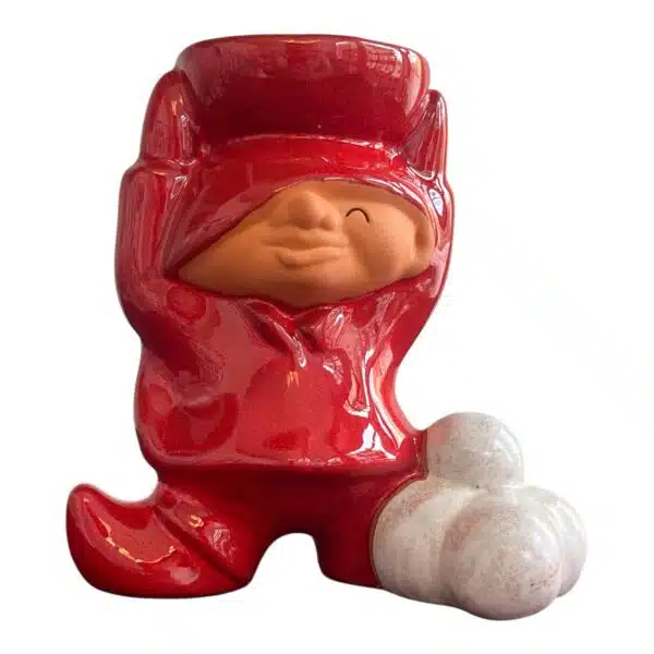 Nittsjö - Tomtar - Luv Nisse med snöbollar ljusstake Designer Elaine Westh 13159