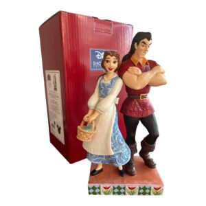 Disney Prinsessor – Belle & Gaston, Brilliant & Burish 22 cm, figur – design Jim Shore