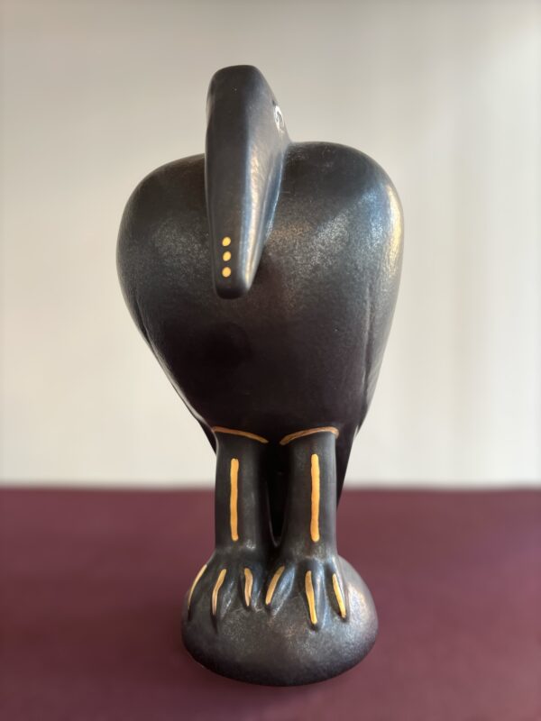 Gustavsberg - Fenix - Fågeln Fingal svart / Guld design Lisa Larson