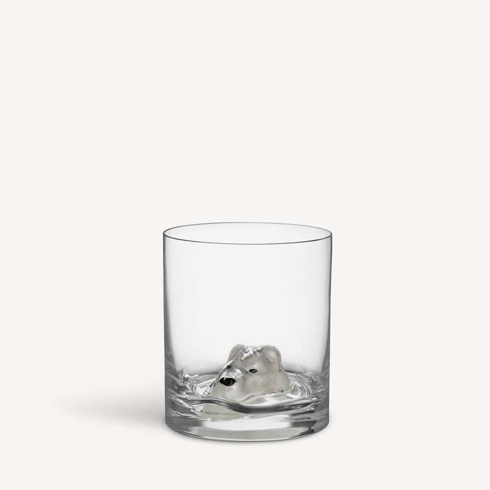 Kosta Boda - New friends Fjällräv tumbler / Whisky glas 46cl Design Ernst Billgren
