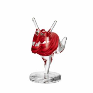 Kosta Boda Badlycka – röd, konstglas – design Kjell Engman