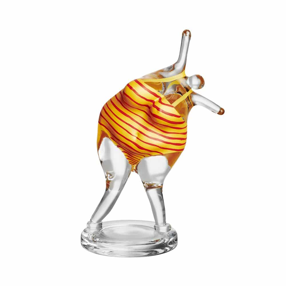 Kosta Boda - Badlycka Gul/Röd Design Kjell Engman