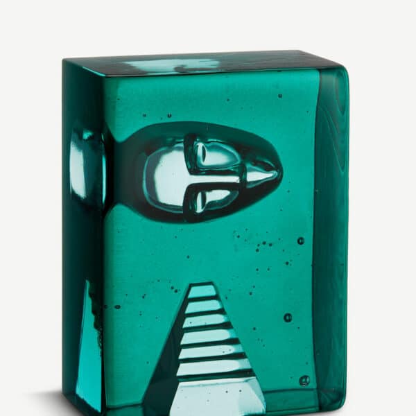 Kosta Boda - Konstglas - Azur - Man petrol blue Bertil Vallien