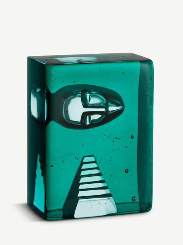 Kosta Boda - Konstglas - Azur - Man petrol blue Bertil Vallien