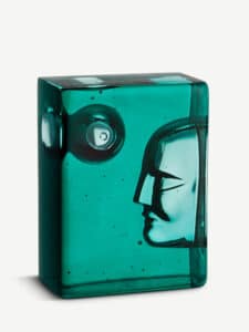 Kosta Boda Azur – konstglas, Man petrol blue – design Bertil Vallien