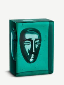 Kosta Boda Azur – Man blue petrol, konstglas – design Bertil Vallien