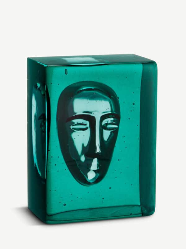 Kosta Boda - Konstglas - Azur - Man petrol blue Bertil Vallien