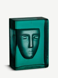 Kosta Boda Azur – konstglas, Man petrol blue – design Bertil Vallien