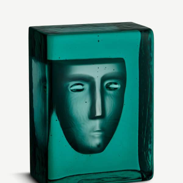 Kosta Boda - Konstglas - Azur - Man petrol blue Bertil Vallien