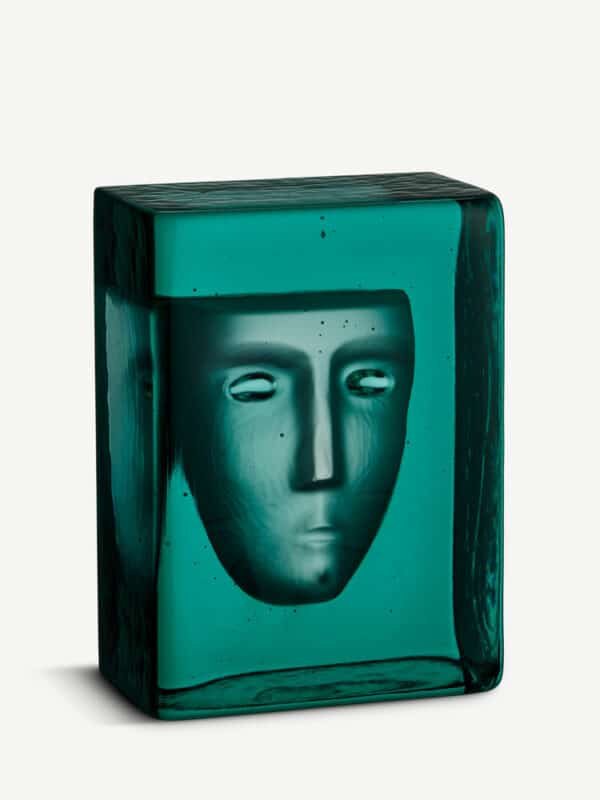 Kosta Boda - Konstglas - Azur - Man petrol blue Bertil Vallien