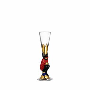 Orrefors – Snaps Djävul snapsglas röd 4 cl – design Gunnar Cyrén