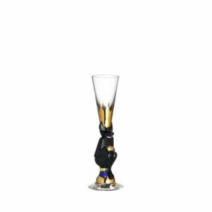 Orrefors – Snaps Djävul snapsglas svart 4 cl – design Gunnar Cyrén