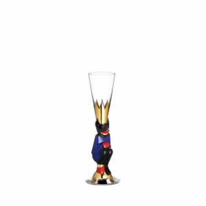 Orrefors – Snaps Djävul snapsglas blå 4 cl – design Gunnar Cyrén