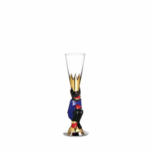 Orrefors - Snaps Djävul snapsglas Blå 4cl design Gunnar Cyrén