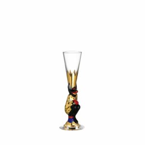 Orrefors – Snaps Djävul snapsglas guld 4 cl – design Gunnar Cyrén