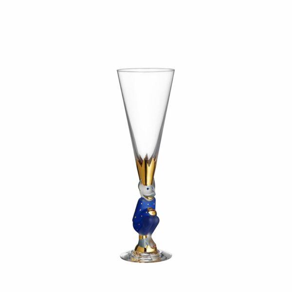 Orrefors - The Sparkling Devil - Champagne glas 19 CL Blå design Gunnar Cyrén
