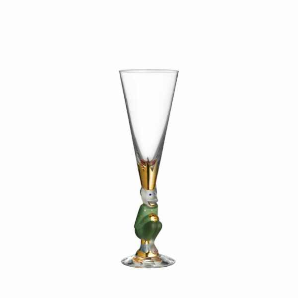 Orrefors - The Sparkling Devil - Champagne glas 19 CL Grön design Gunnar Cyrén