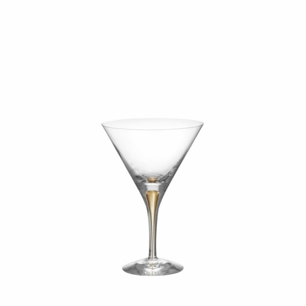 Orrefors - intermezzo Guld - 2 st Martini / Cocktail glas 25 cl Design Erika Lagerbielke