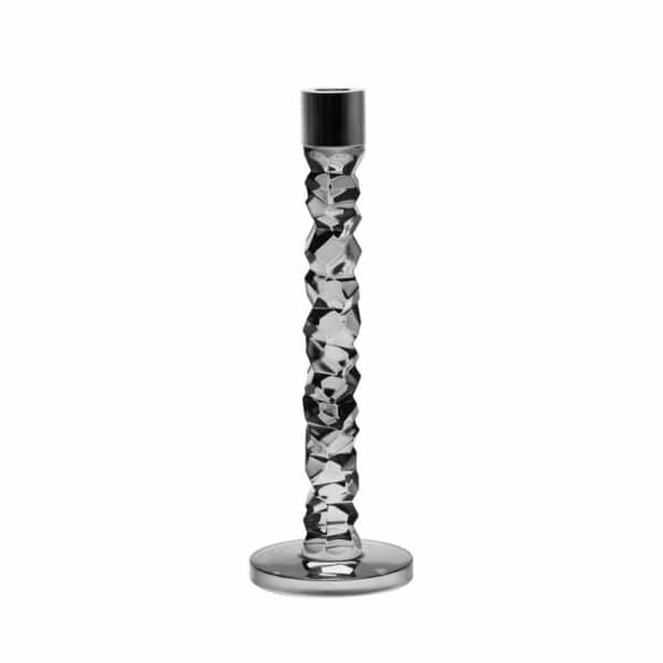 Orrefors - Carat - Kristall ljusstake antracit 297mm Design Lena Bergström